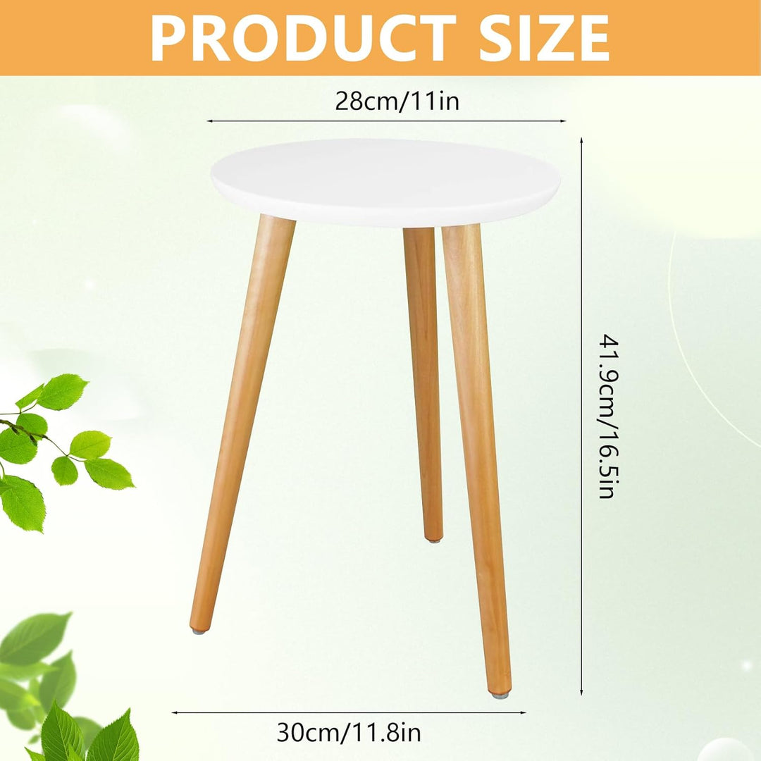 Pflanzenständer Hoch 42 cm, Moderner Pflanzenständer aus Holz, Blumenhocker mit DREI Beinen, Rundem