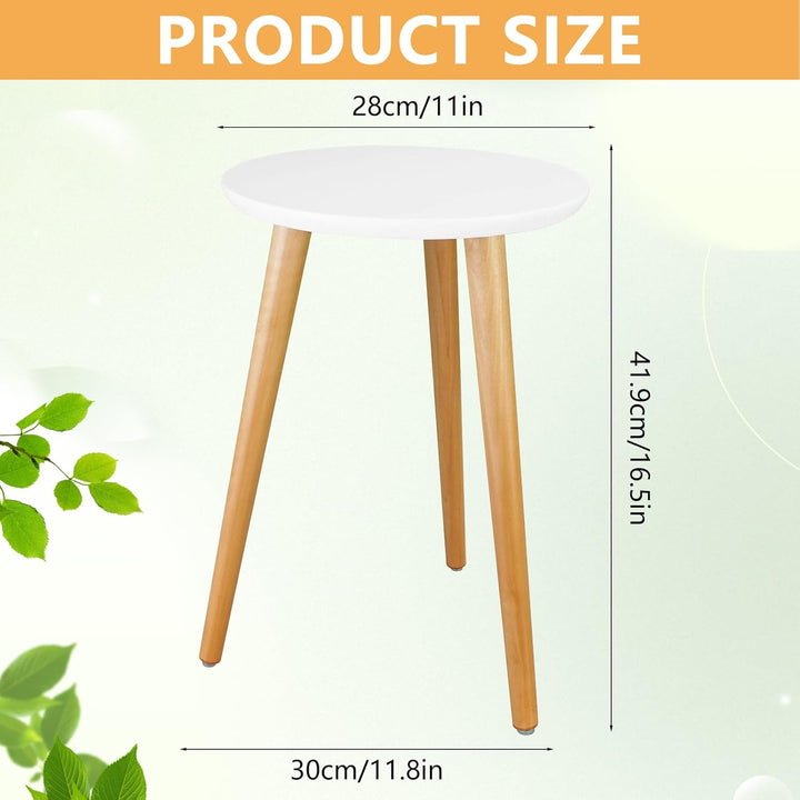 Pflanzenständer Hoch 42 cm, Moderner Pflanzenständer aus Holz, Blumenhocker mit DREI Beinen, Rundem