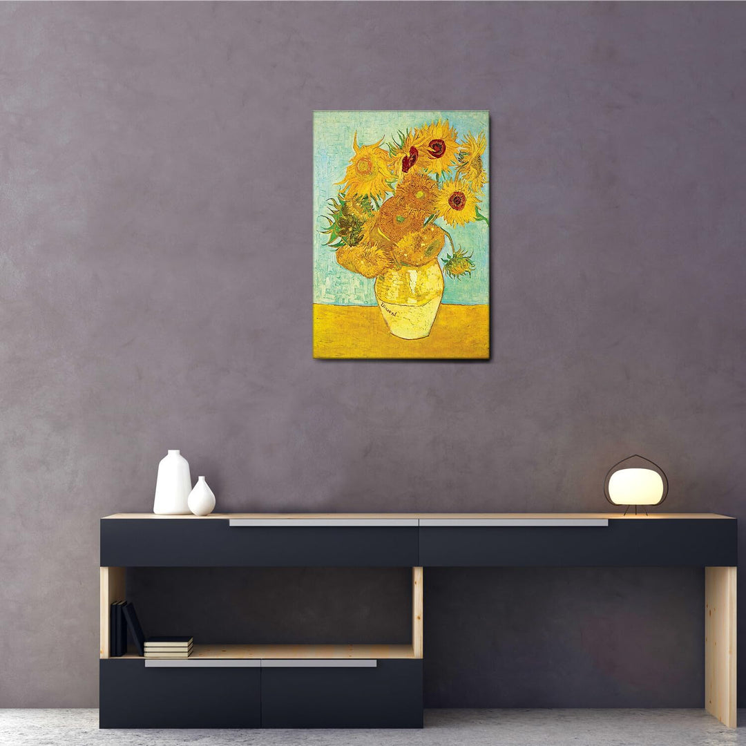 Giallobus - Bild - Druck AUF LEINWAND - Vincent Van Gogh - Sonnenblumen - 50 x 70 cm, 50 x 70 CM