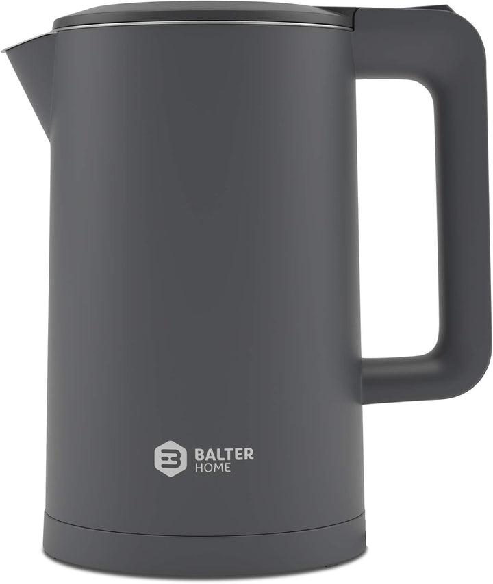 Balter Wasserkocher Edelstahl WK-4, 1,7 Liter, elektrischer Wasserkocher, Doppelwand Design, BPA fre