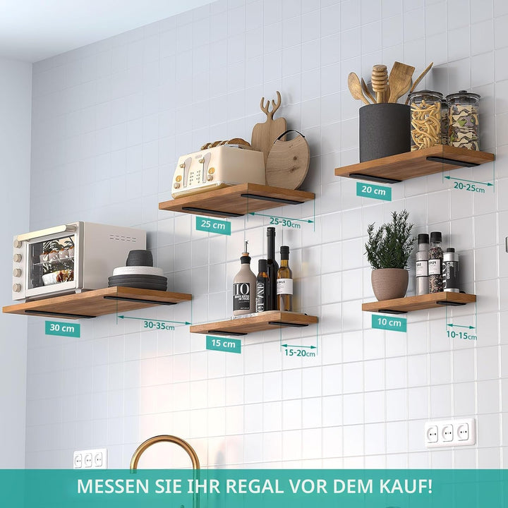 WELDUN 6 Stücke Regalhalterung Regalträger 10 cm, Schwerlast Regalwinkel für die Wandmontage, Tragkr