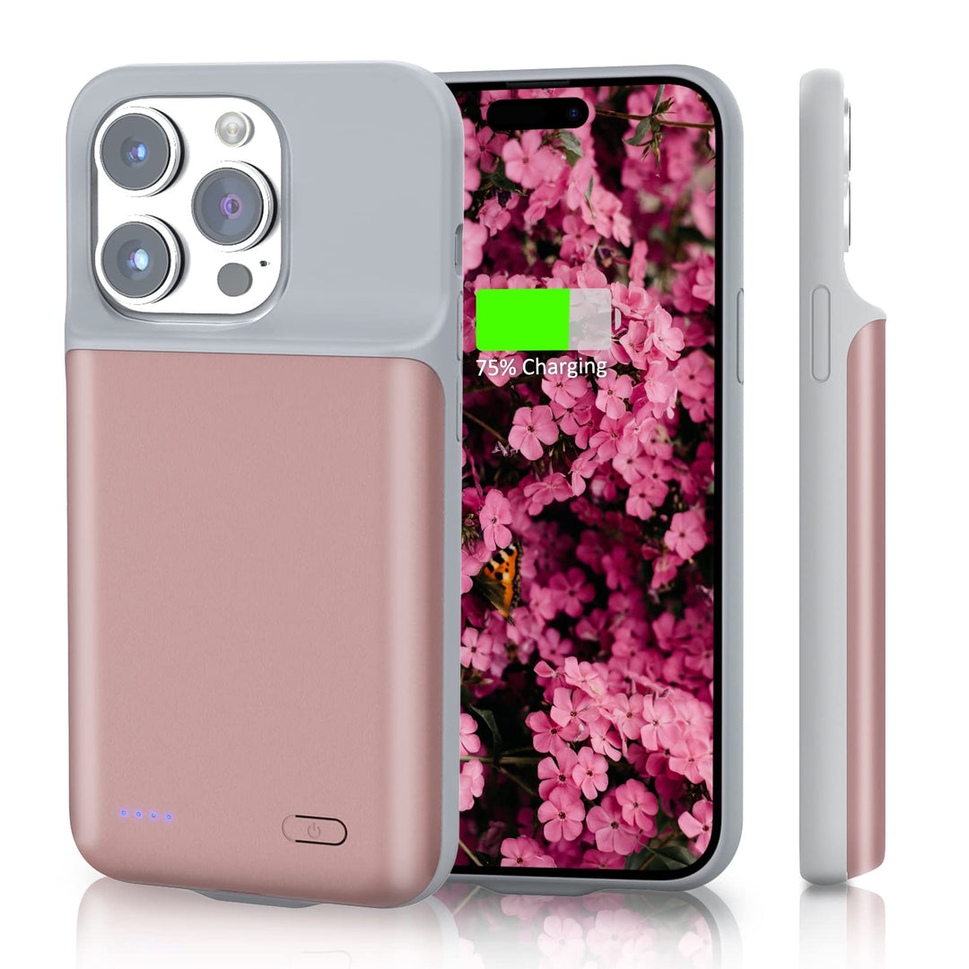 HUOBAO Batteriehülle für iPhone 14 Pro, [6000mAh] Ladekoffer für iPhone, schützende tragbare Ladetas