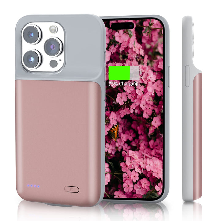 HUOBAO Batteriehülle für iPhone 14 Pro, [6000mAh] Ladekoffer für iPhone, schützende tragbare Ladetas