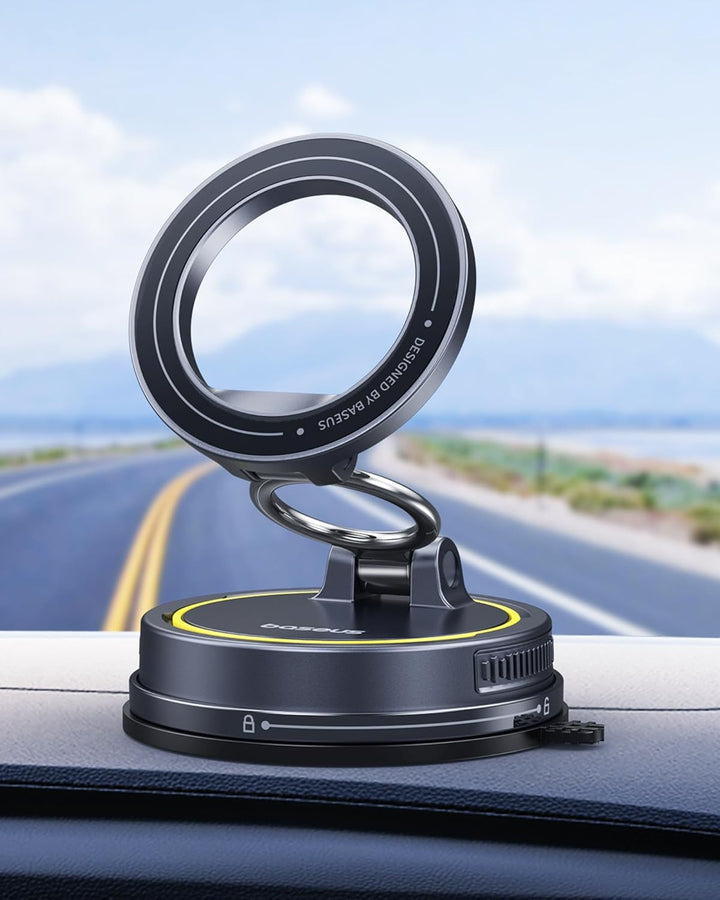 Baseus VC2 Flex Vakuum Magnet Handyhalterung Auto, Magnetische Magsafe Handy Halterung Auto Saugnapf
