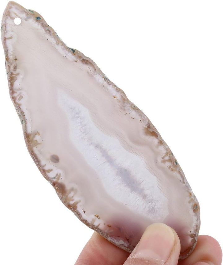 Nupuyai 10 Stück Achatscheiben Anhänger Edelstein Geode Achat Scheiben mit Loch für Schmuckherstellu