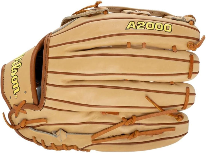 WILSON A200 Baseballhandschuh-Serie Linke Hand Wurf 32,4 cm (12,75 Zoll) Blond/Saddle Tan – Standard