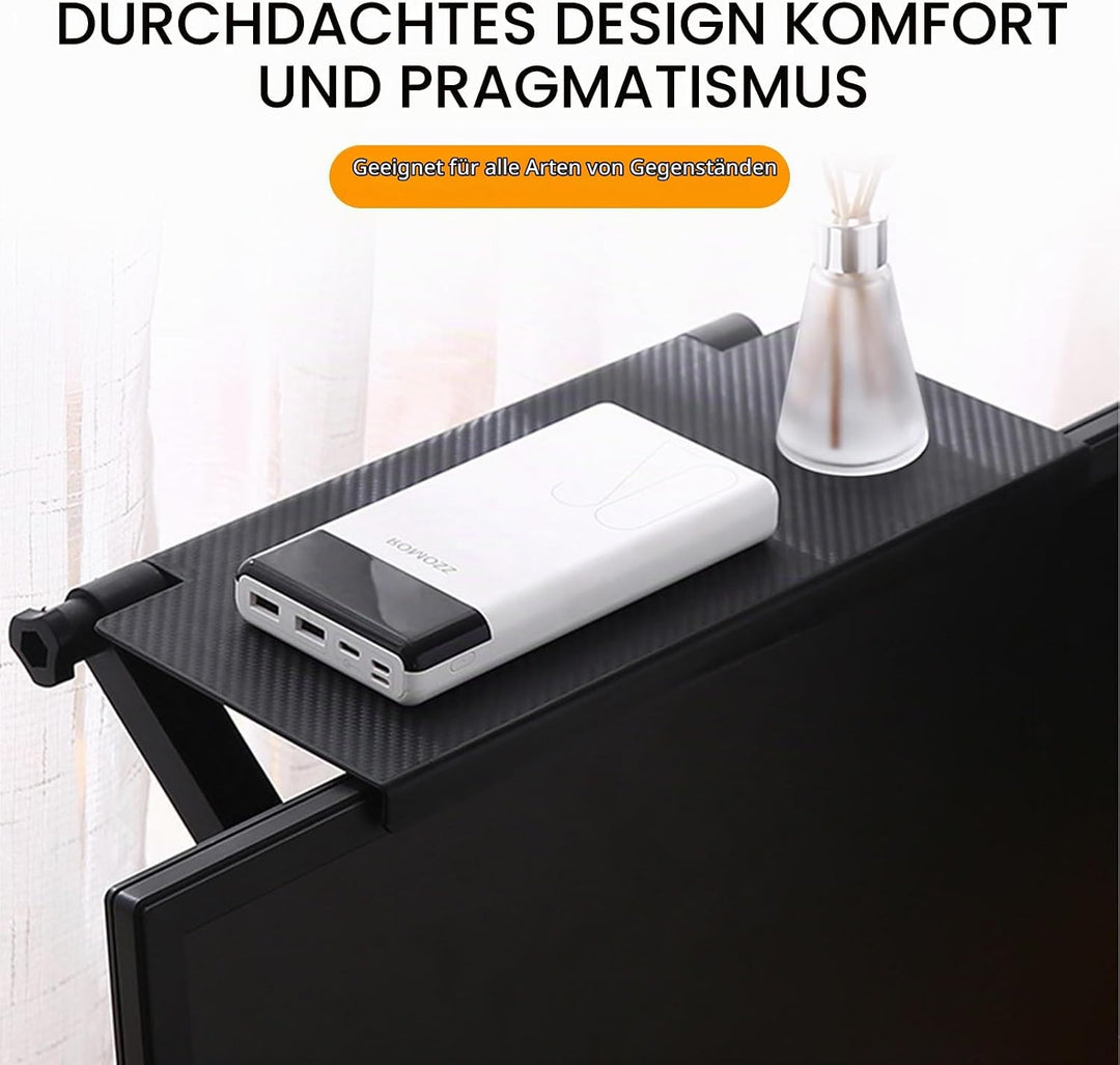 TV Top Regal,Regerly 4 Stück Bildschirm Oberes Regal Screen Top Shelf Verstellbares Oberes Ablagefac