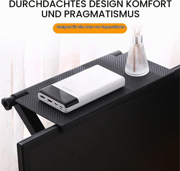 TV Top Regal,Regerly 4 Stück Bildschirm Oberes Regal Screen Top Shelf Verstellbares Oberes Ablagefac