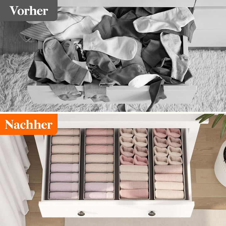 Lifewit 12er Set Hemnes Doppelorganizer für Kommode mit Stabiler Boden, Wickelkommode Organizer, Kle