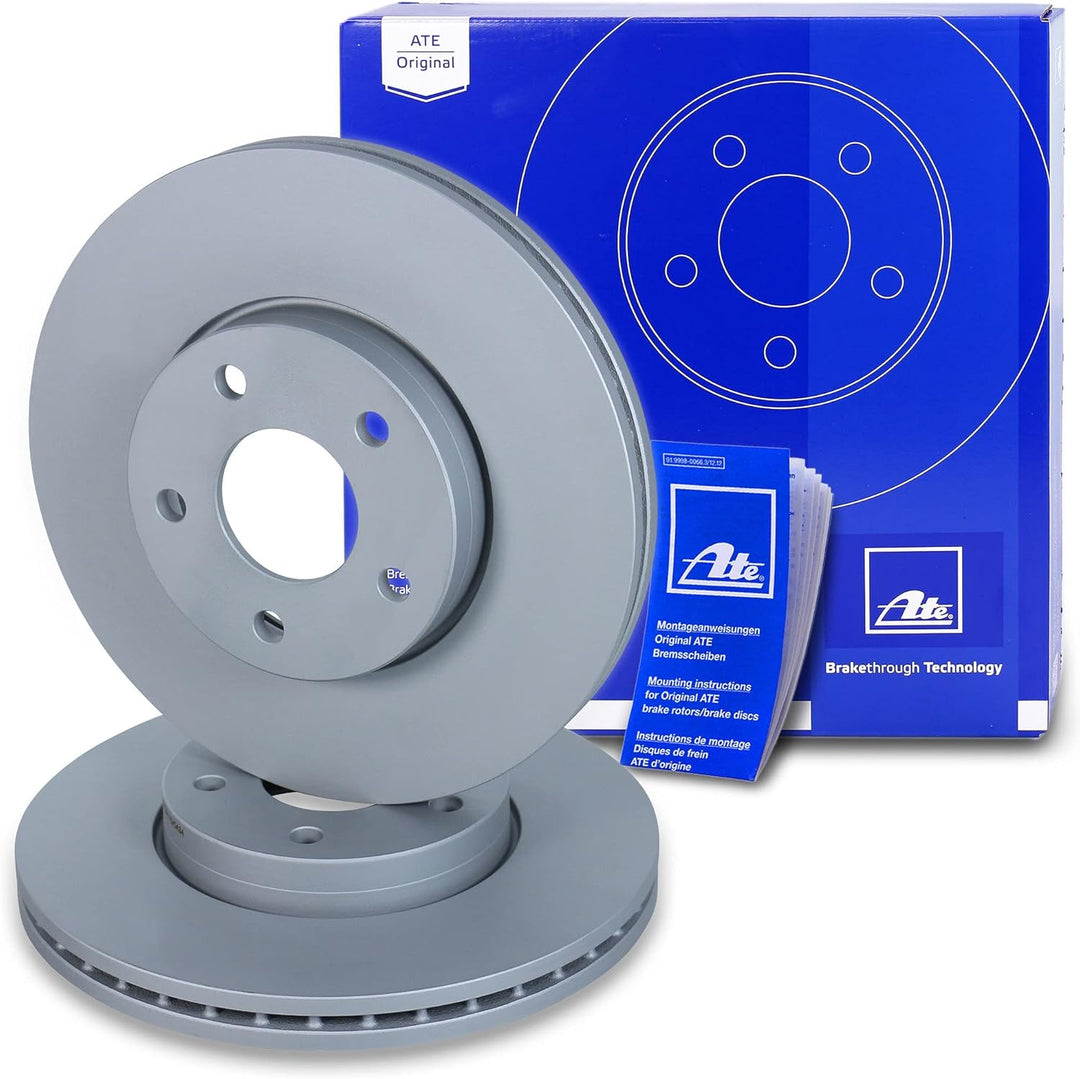 ATE Bremsenset Vorderachse inkl. Bremsscheiben vorne Ø 278 mm belüftet und Bremsbeläge vorne Kompati