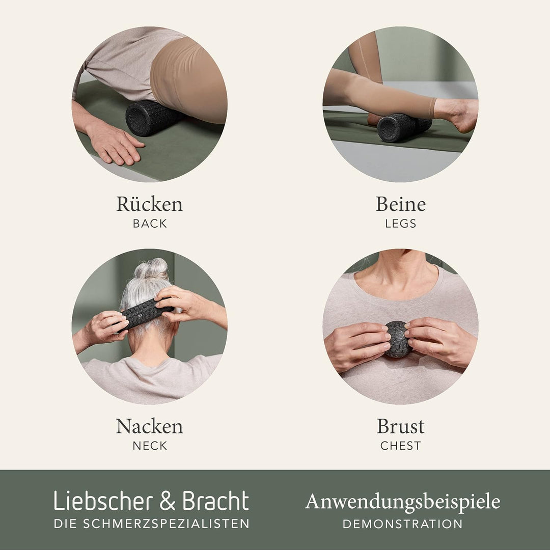 Liebscher und Bracht Set: Faszienrolle und Faszienball (je 2 Stück) zum Faszien Training von Muskeln
