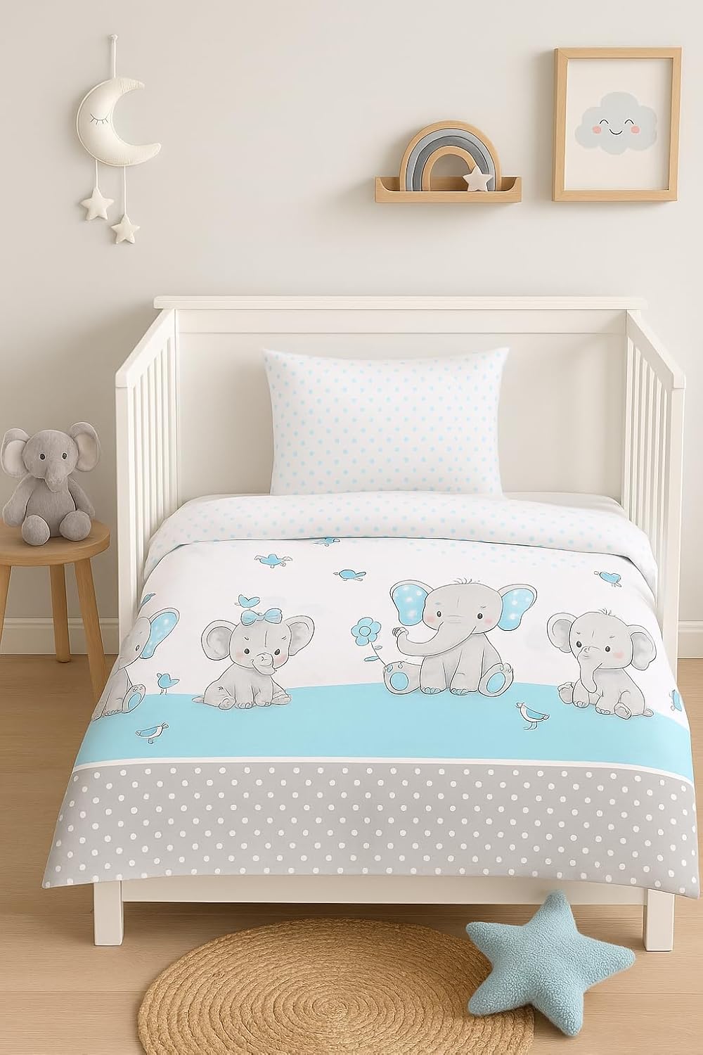 Babylux Bettwäsche Bezug 2 TLG. 100 x 135 cm / 90 x 120 cm Kinderbettwäsche Bettwäsche Kind Bettset