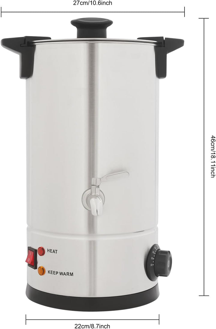 Endingfuny Wachsschmelzer 10L Edelstahl mit Temperaturregelung, Hahn | Einstellbare Temperatur Von 3