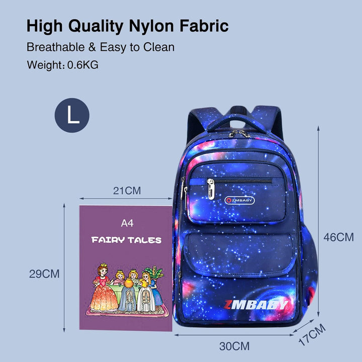 FANDARE Kinderrucksack Schulranzen Mehrfarbig Schultaschen Jungen Mädchen Schulrucksack Schultasche