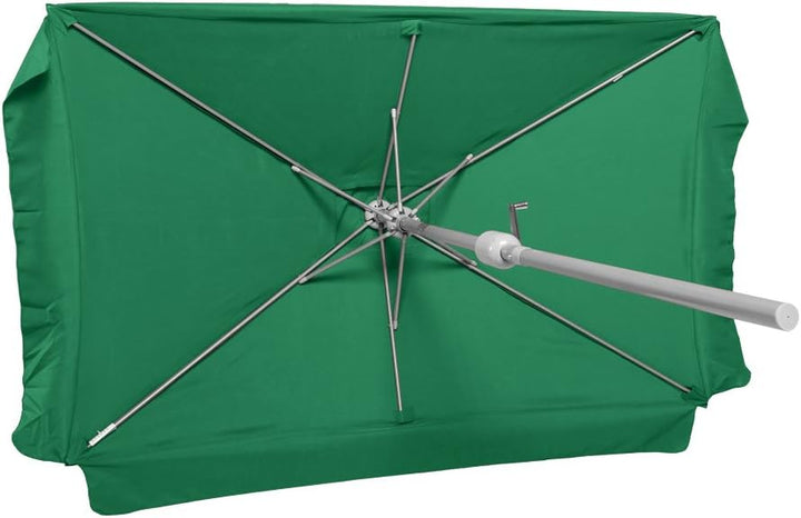 Merxx Sonnenschirm aus Aluminium mit Kurbel und wasserabweisendem Polyesterbezug in dunkelgrau mit G