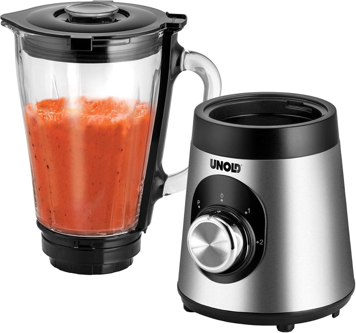 Unold 78625 Standmixer Edel - 1,5 L Volumen, Schwarz, bis 25000 U/Min, mit Edelstahlmesser, BPA-frei