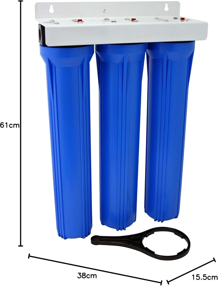 NW-BRK03 3-stufiger Wasserfilter 20Zoll-508mm 5µ Sedimentfilter Aktivkohle Block Aktivkohle Granulat