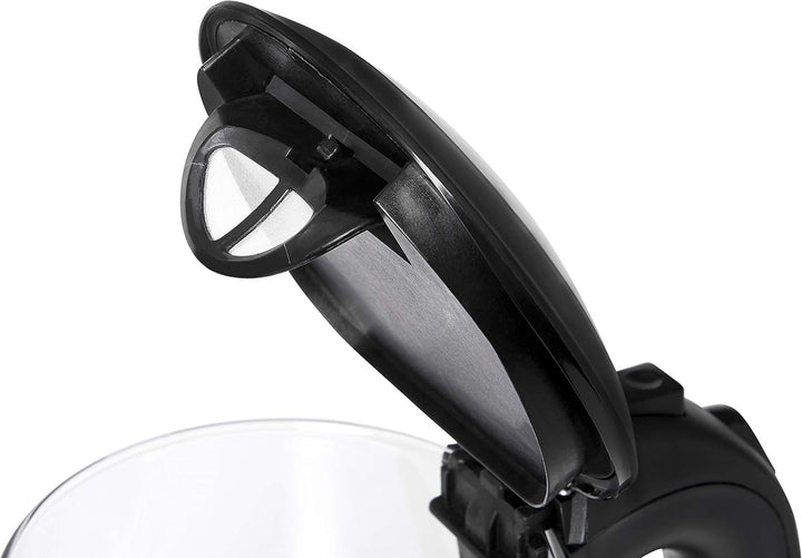 Exquisit Glas Wasserkocher WK 3501 swg | Elektrischer Wasserkocher 2 Liter | 2200 Watt | Innenbeleuc
