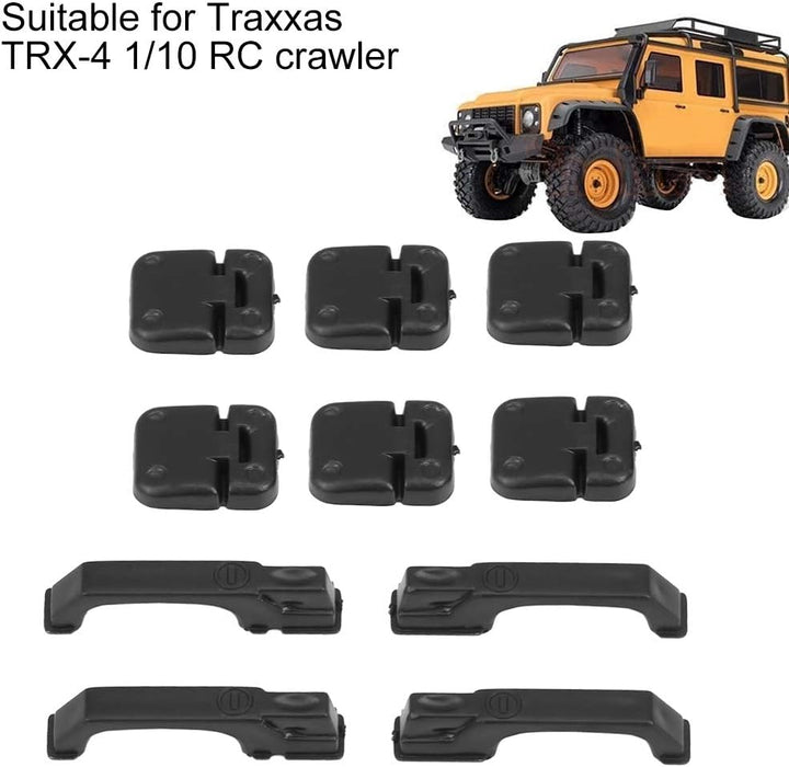 RC Auto Türscharnier & Türgriff, DIY Auto Model Upgrades, Schwarz für 1:10 RC Crawler, Türscharniere