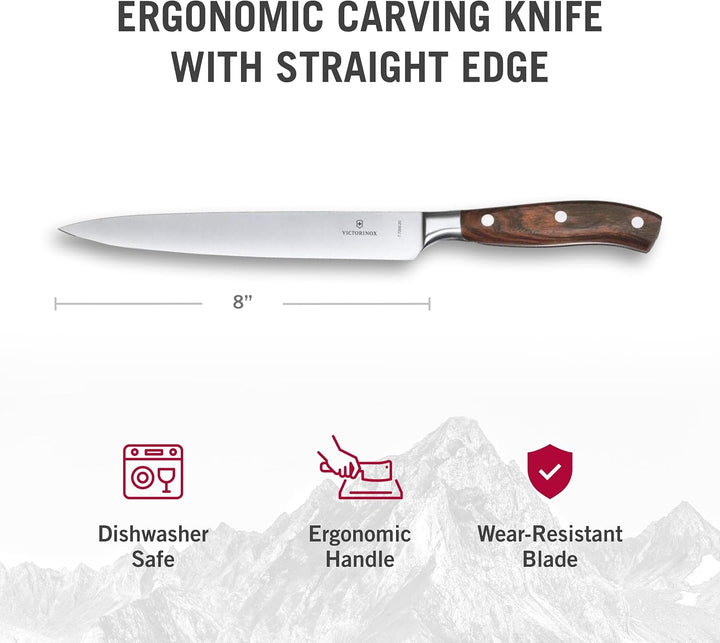 Victorinox, Grand Maître, Profi Tranchiermesser, Extra Scharfe Klinge, gerader Schliff, 20 cm, Edler