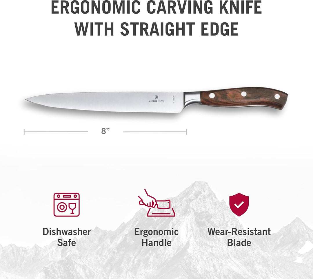 Victorinox, Grand Maître, Profi Tranchiermesser, Extra Scharfe Klinge, gerader Schliff, 20 cm, Edler