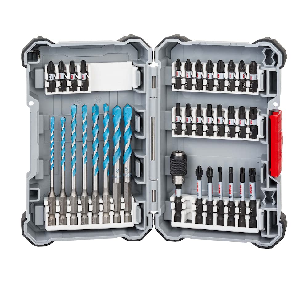 Bosch Professional 35tlg. MultiConstruction Bohrer- und Impact Control Schrauberbit-Set (Pick and Cl
