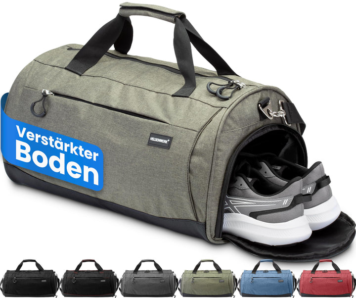 Heldenwerk® Sporttasche & Reisetasche für Damen und Herren klein I Trainingstasche mit Schuhfach und