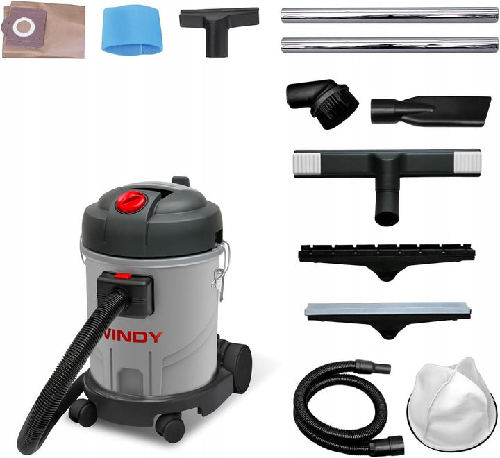 LAVOR® Industriestaubsauger Windy 120 PF, Staubsauger Nass Trocken Sauge Aschesauger, Werkstattsauge