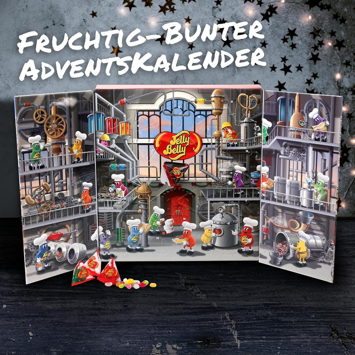 Jelly Belly Adventskalender - 24 verschiedene Sorten, 192g - Perfekt für Jelly Belly Fans zum Auspro
