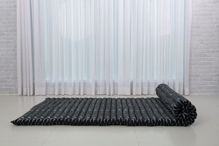 Leewadee Kapok Rollmatte – Handgefertigte Schlaf- & Relax Faltmatte aus Thailand, vielseitig als Gäs