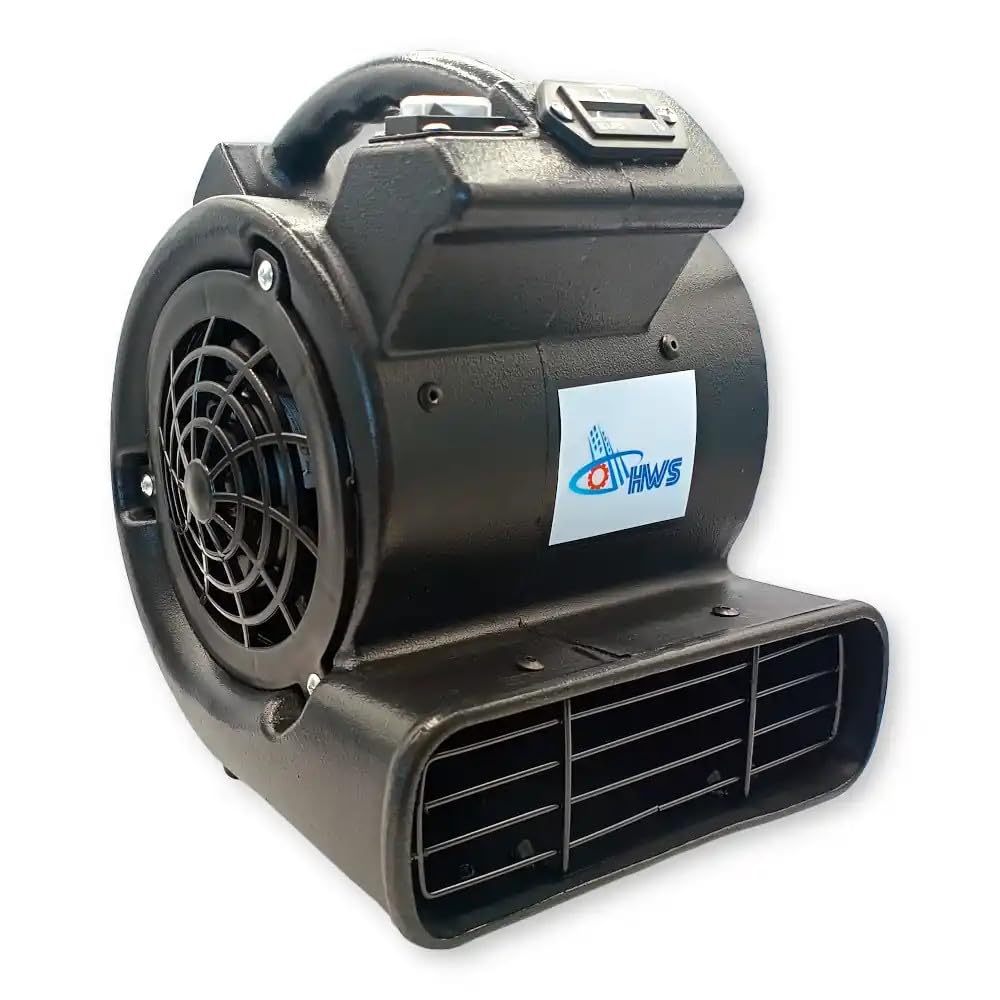 HWS RC20 Baulüfter Turbolüfter Radialgebläse inkl. Stundenzähler - Limited Black Edition Schwarz, Sc