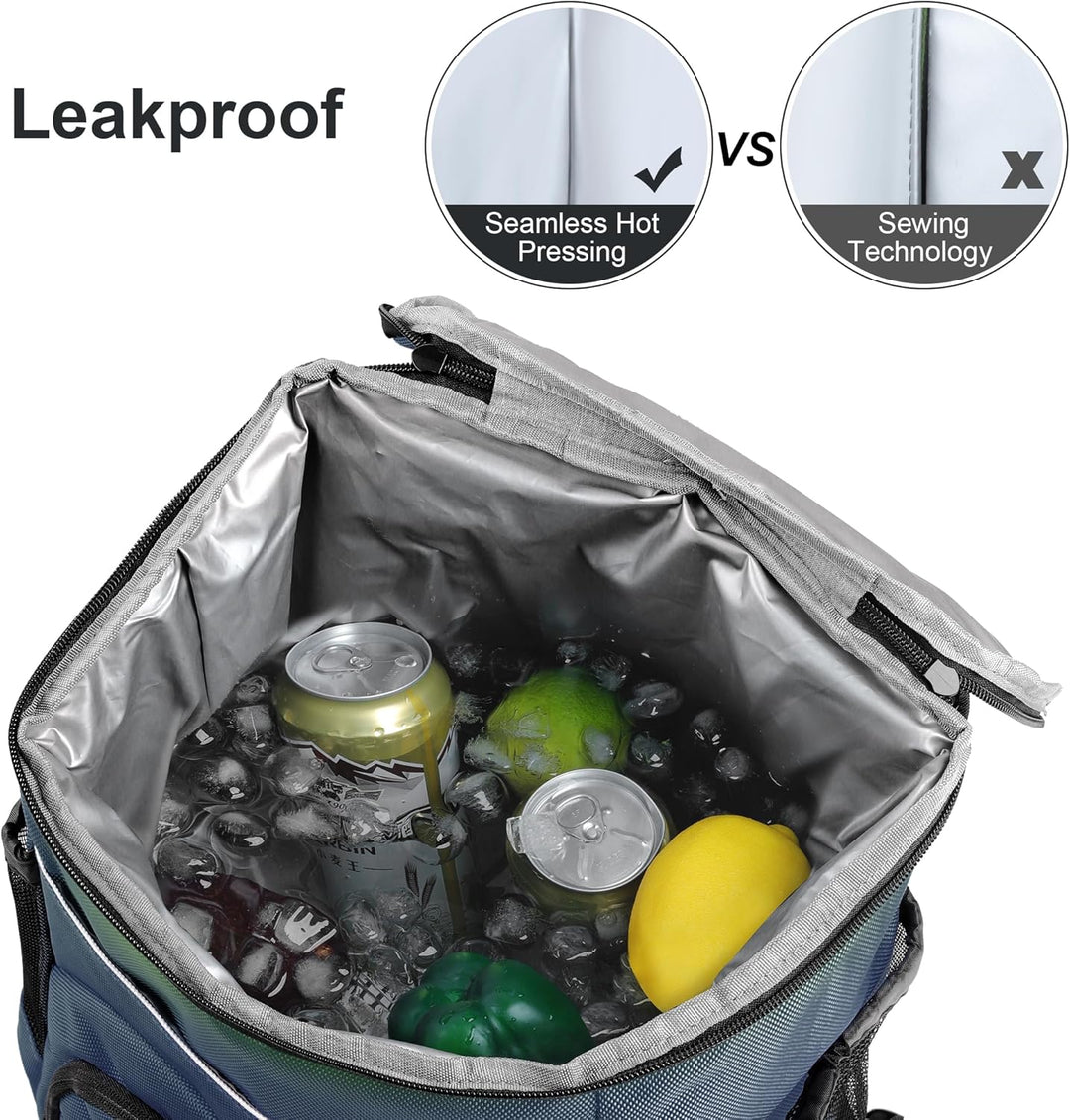 Outplea 30L Kühlrucksack Gross, Auslaufsicherer Isolierte Picknickrucksack für Männer Frauen, Thermo