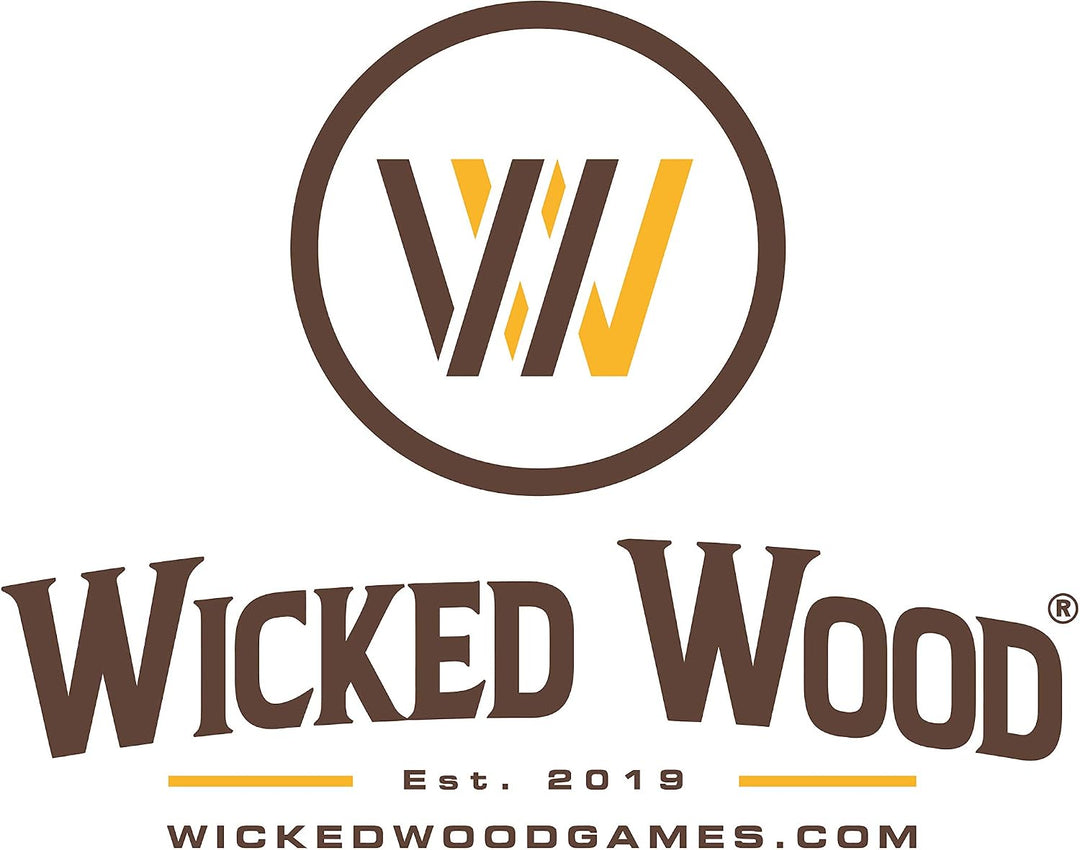 Wicked Wood Games Cornhole Bags – 4 x 4 Offizielle ACO-konform – Granulatfüllung – Blau/Rot/Gelb/Grü