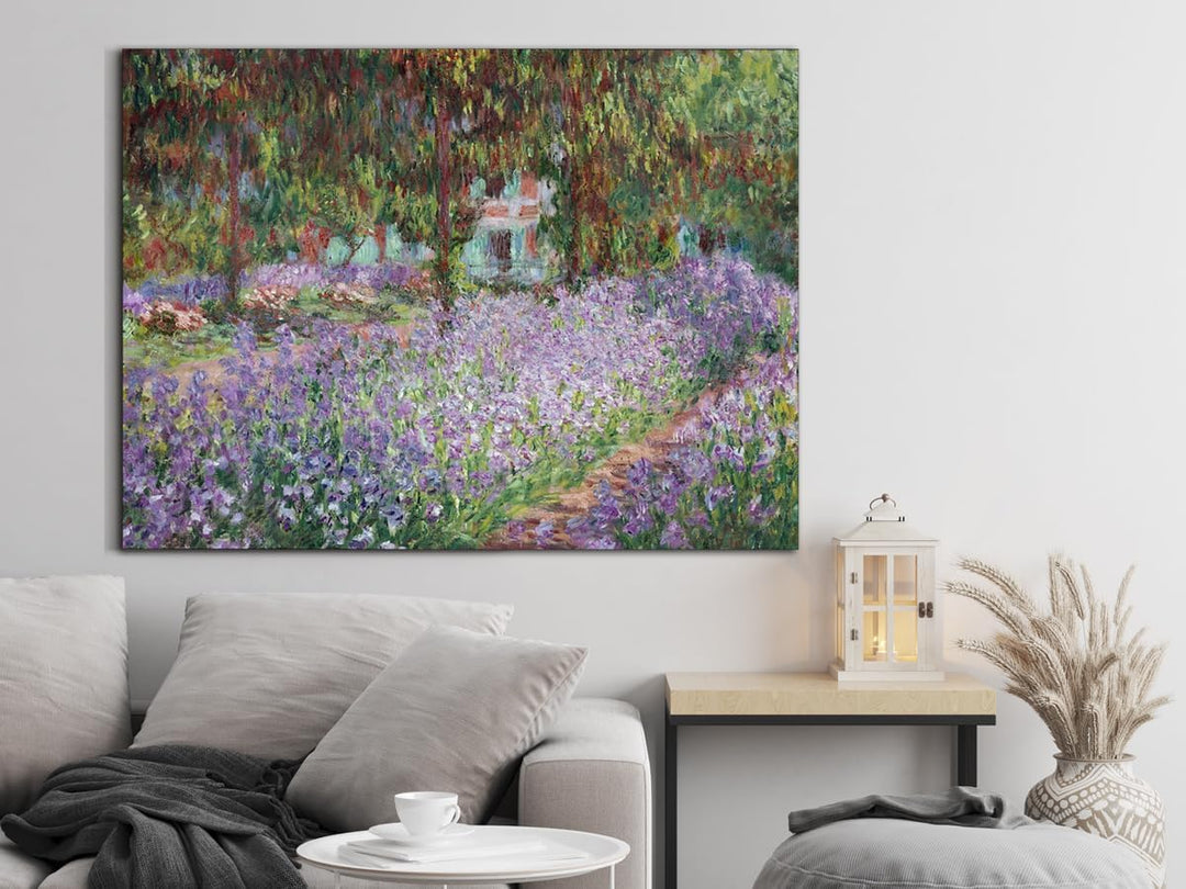 cuadrosfamosos.es Bild Leinwand Lilien im Garten von Monet von Oscar Claude Monet - 55 cm x 75 cm, 5