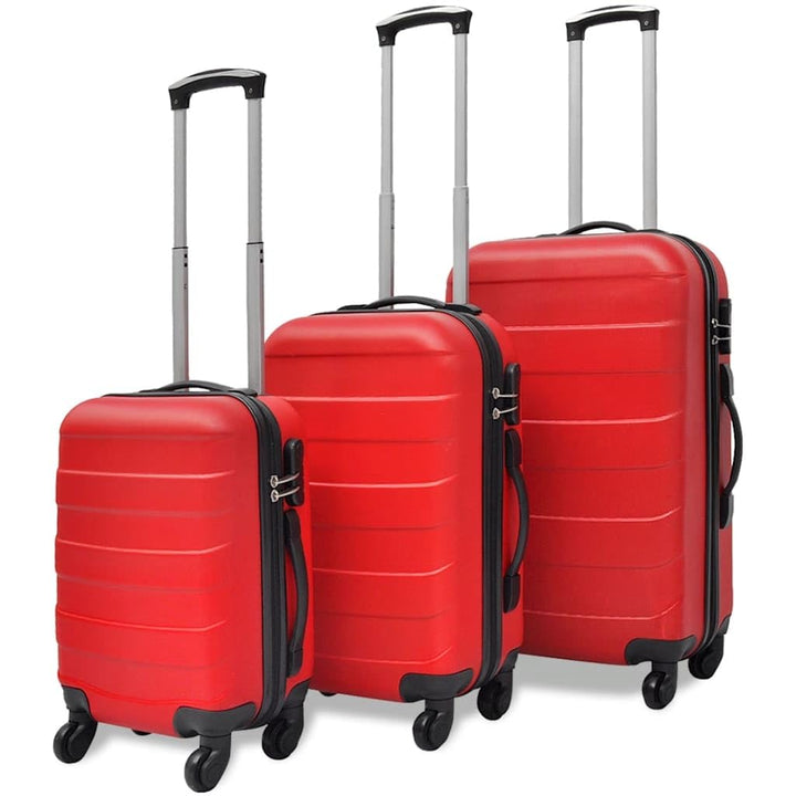 vidaXL Reisekoffer 3-TLG. Trolley Kofferset Hartschalenkoffer mehrere Auswahl Rot, Rot