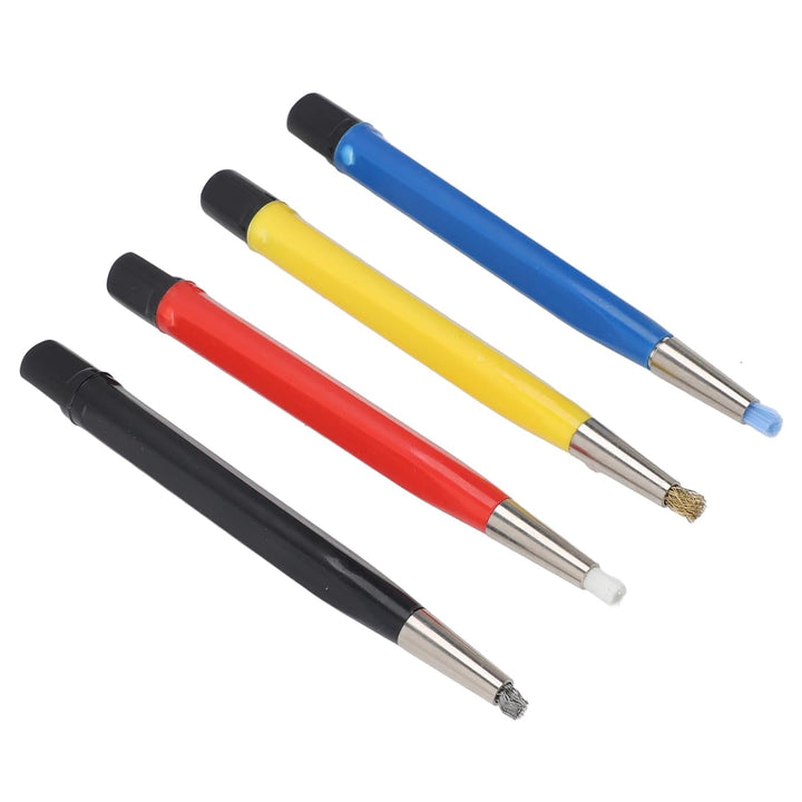 Robustes Glasfaser-Stahl-Messing-Nylon-Kratzbürsten-Stift-Set Zum Entfernen von Uhrenrost, Individue