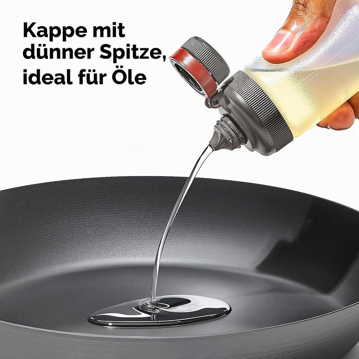 OXO Auslaufsicheres Quetschflaschen-Set, 3, 170 ml, Quetschflaschen-Set