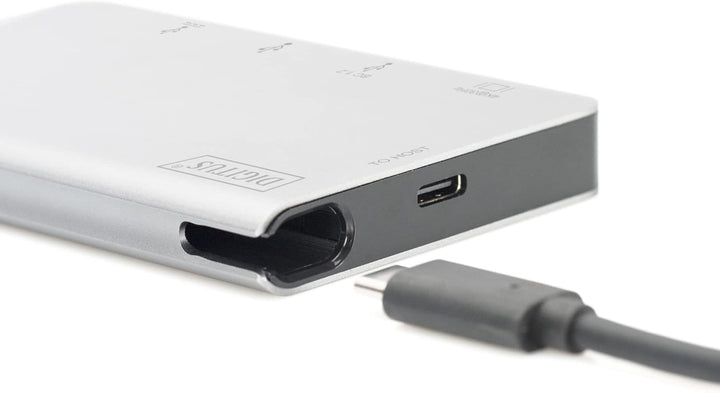 DIGITUS USB-C Travel Docking Station – 6 Ports – 1x HDMI (4K@30Hz) – 2x USB 3.0 / USB 2.0, 1x USB Ty