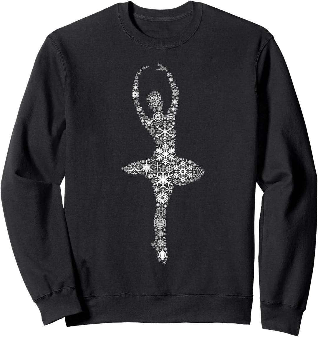 Schneeflocken-Weihnachtsgeschenke - Ballett-Tanz Ballerina Sweatshirt