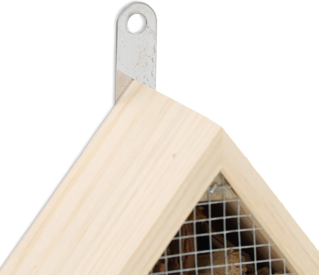 Relaxdays Bienenhotel, Nisthilfe Wildbienen, Garten, Balkon, Insektenhotel zum Hängen, Holz, HBT 38