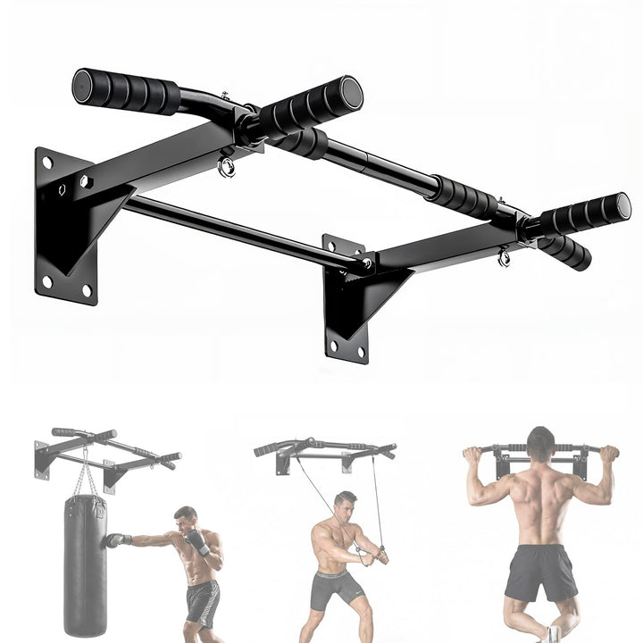 Klimmzugstange Wand, Profi Multigriff Pull-Up Stange für Boxtraining AB-Bügel hochziehen, Edelstahl