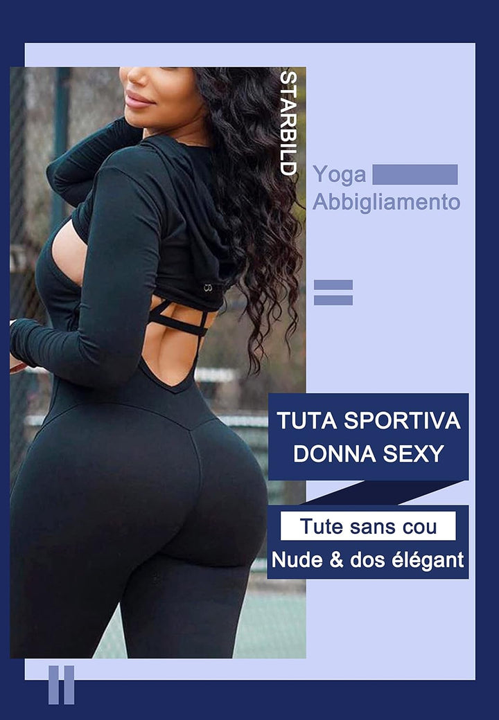 STARBILD Nahtloser Kurz-Bodysuit für Damen mit verstellbaren Spaghettiträgern M4180-schwarz M, M4180