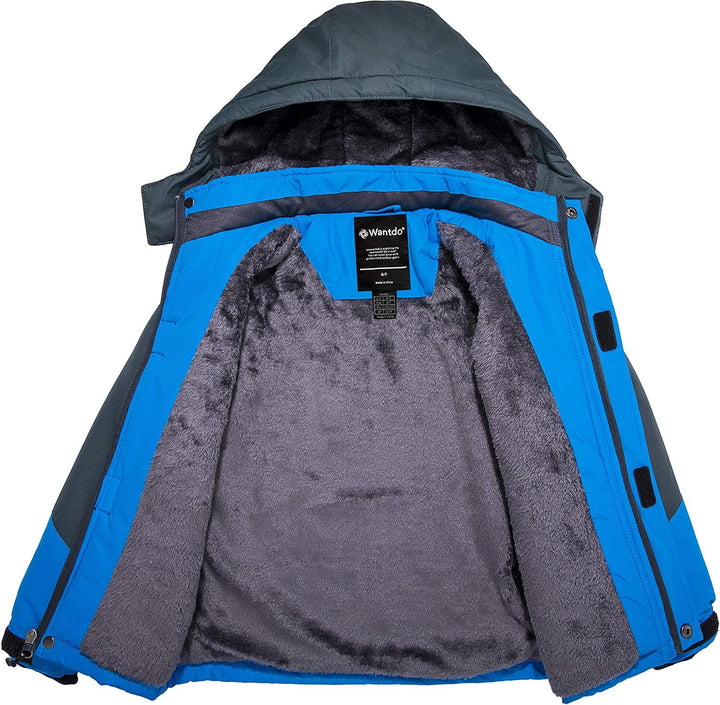 Jungen Berg Ski Jacke Warmer Winter Fleece Mäntel Wasserdichter Atmungsaktive Jacke Outdoor Kapuzen