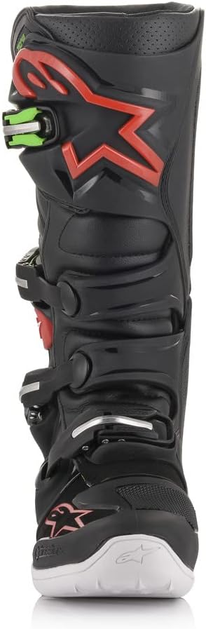 Alpinestars Motocross-Stiefel Tech 7 Schwarz/Rot/Grün 52 EU Schwarz, 52 EU Schwarz