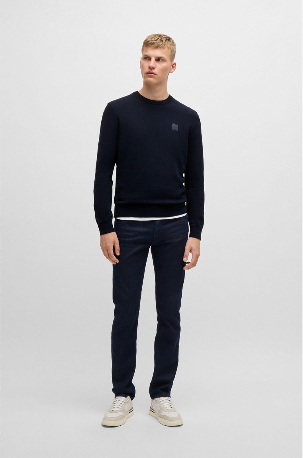 BOSS Herren Amotore Knitted-Sweater XXL Dark Blue404, XXL Dark Blue404