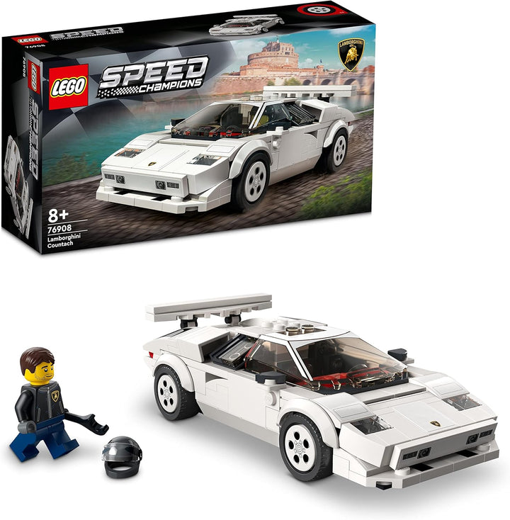 LEGO Speed Champions Lamborghini Countach Bausatz für Modellauto, Auto-Spielzeug mit Cockpit für 2 F