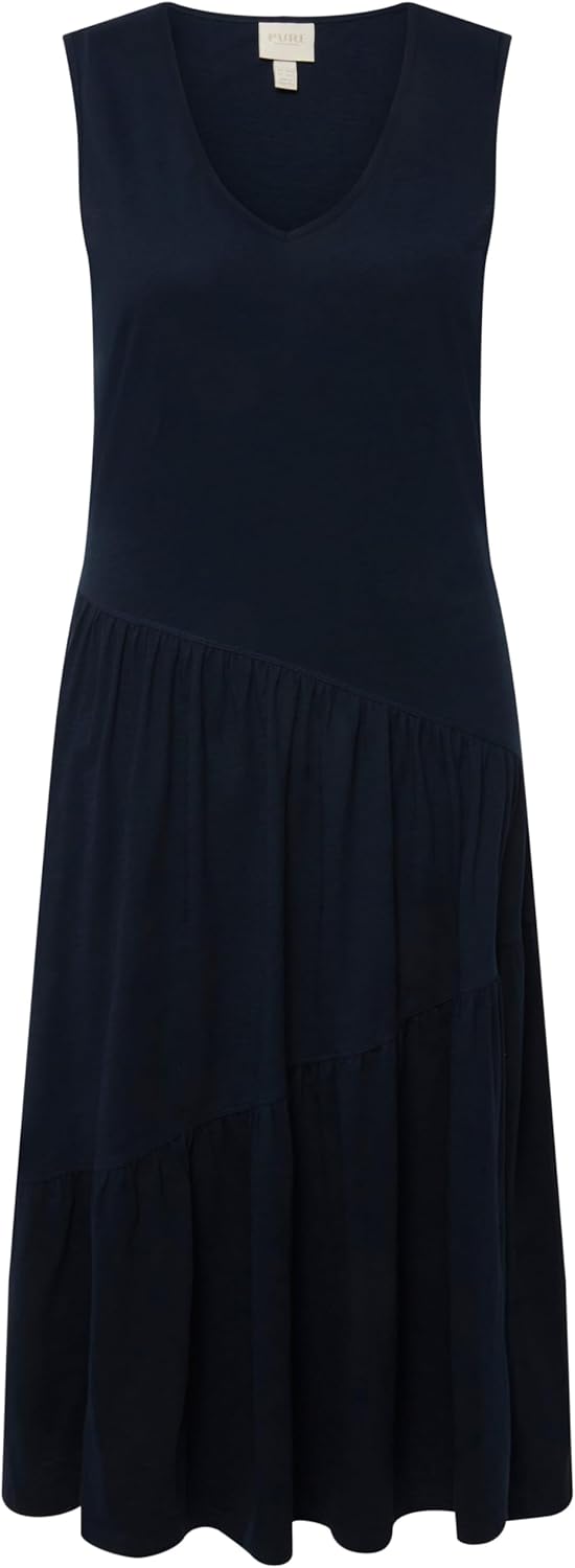 Ulla Popken Damen Flared Strap Dress Kleid 54-56 Marine, 54-56 Marine