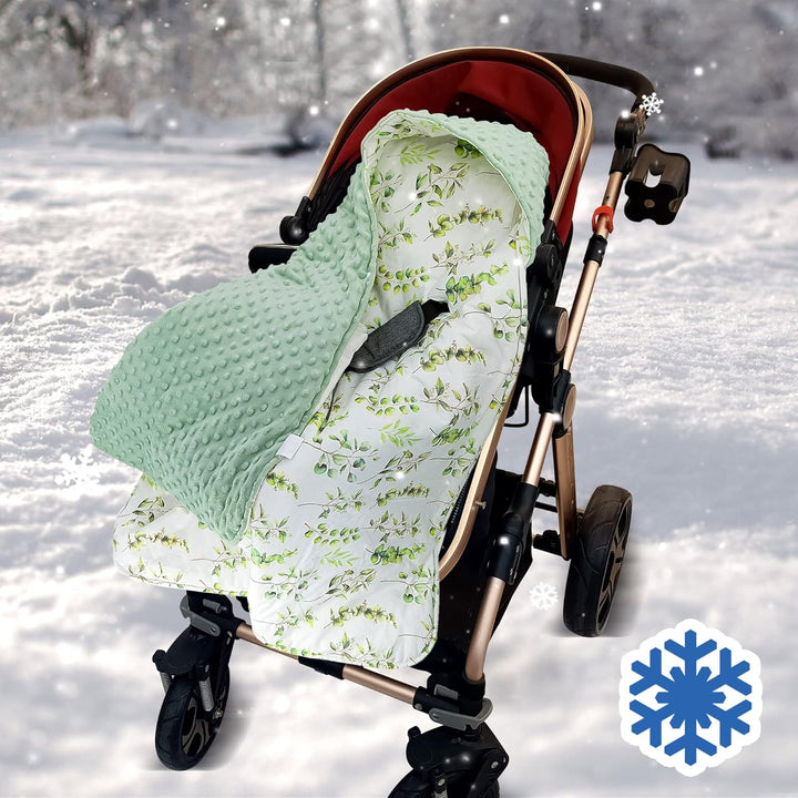 Miracle Baby Einschlagdecke Babyschale Winter Universal Kuscheldecke 90x90cm für Buggy Kinderwagen (