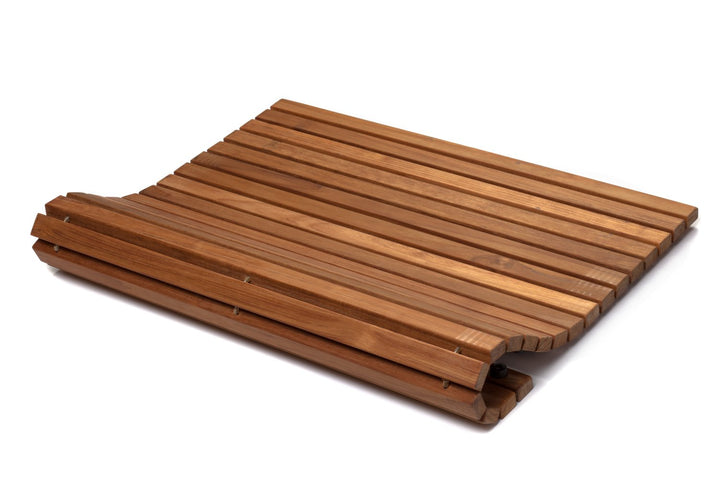 asinox TEK4H880 Duschmatte aus Teakholz, rollbar, 60 X 60 cm