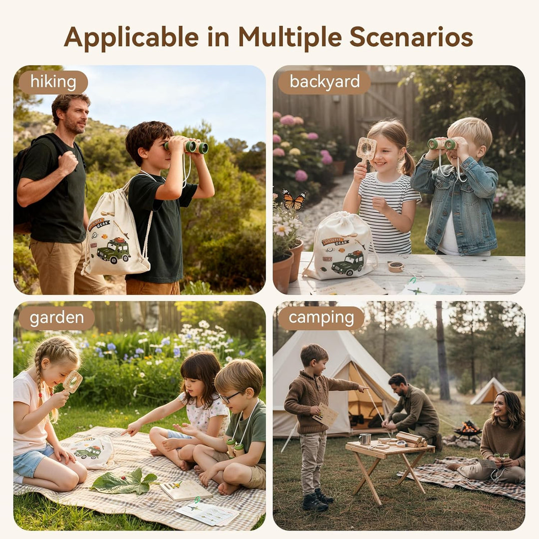 Forscherset für Kinder Naturerkundungen Geschenk für Junge und Mädchen, Camping Naturerkundungen Ges